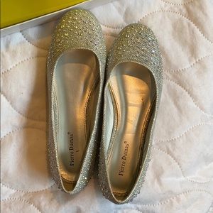 Brand New Silver Sparkly Flats